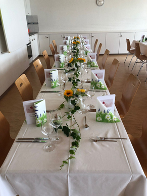 Tischdeko bei einem Anlass